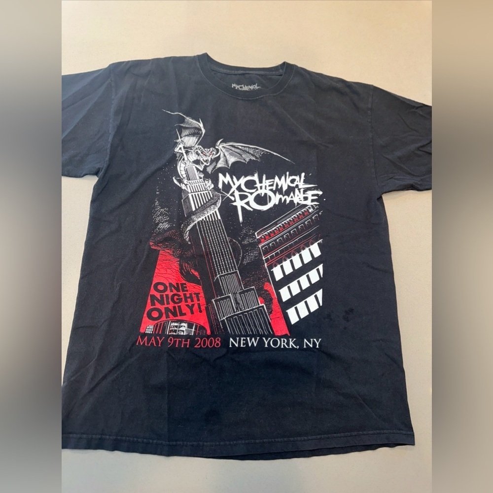 My Chemical Romance One Night Only May 9th 2008 NY New York Black Shirt XL
